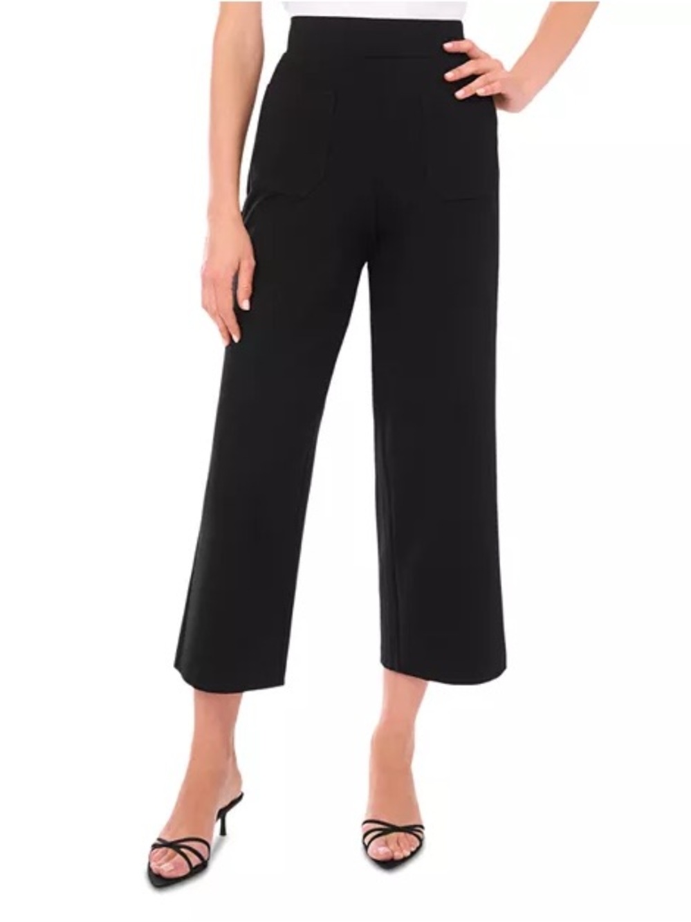 Vince Black Straight-Leg Ankle Pants